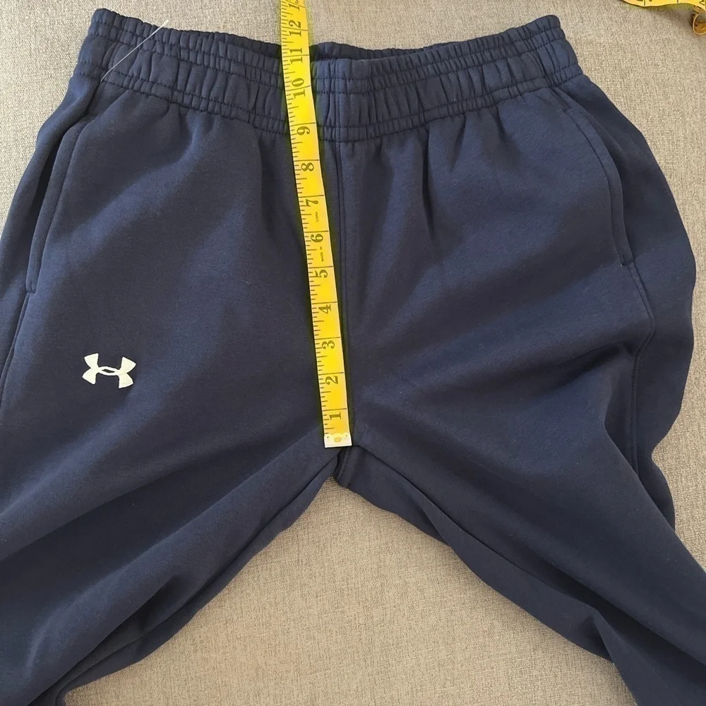 Under Armour Womens Small Sweatpants Joggers Navy Blue Loose Pull On Soft Comfy - Picture 5 of 11